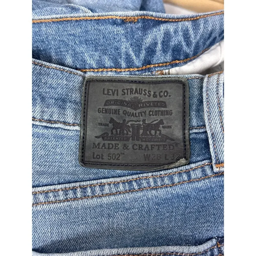 Levis Made & Crafted Jeans 28 x 29 Mens 502 Taper Selvedge Stretch Denim
